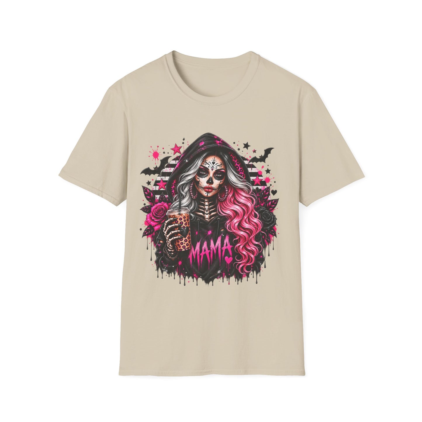Dia de los Muertos Skull Girl T-Shirt — 'MAMA' Gothic Sugar Skull Tee