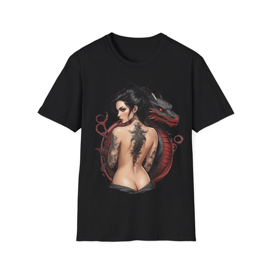 Mythical Bonds Dragon & Woman Unisex Tee
