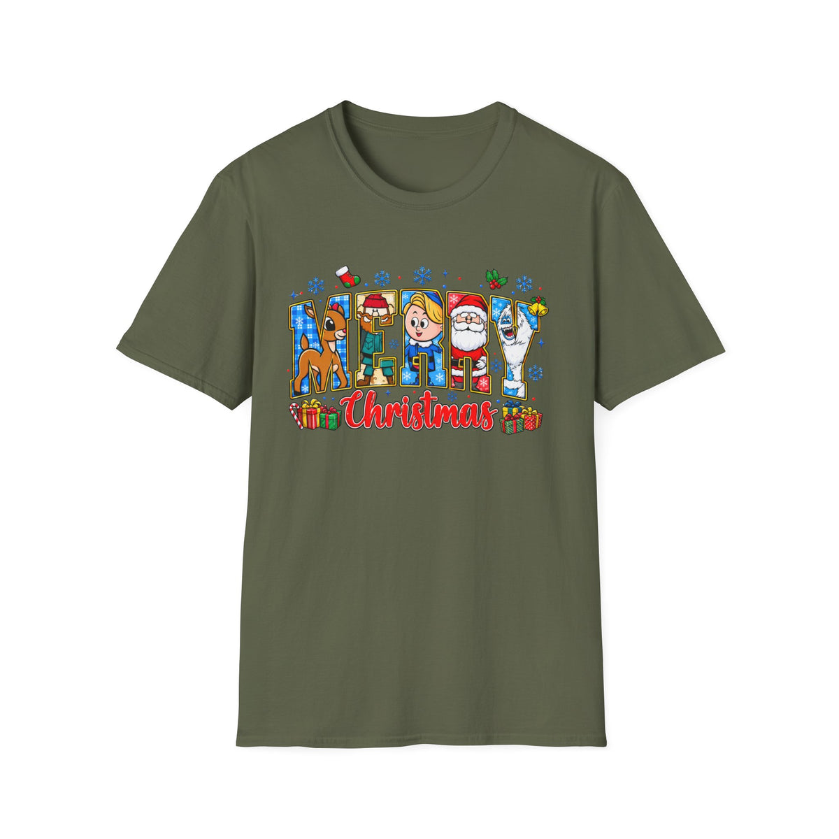 Merry Christmas Character Festive Holiday T-Shirt