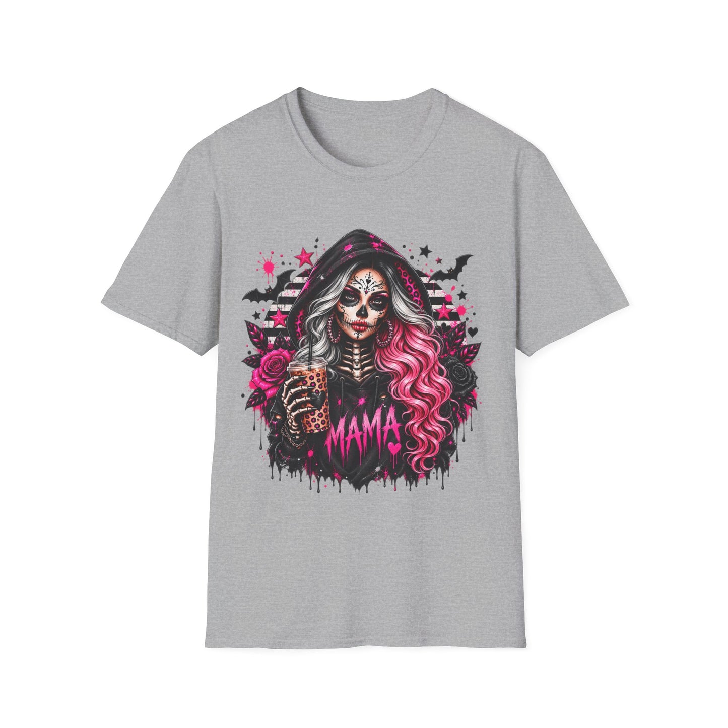 Dia de los Muertos Skull Girl T-Shirt — 'MAMA' Gothic Sugar Skull Tee