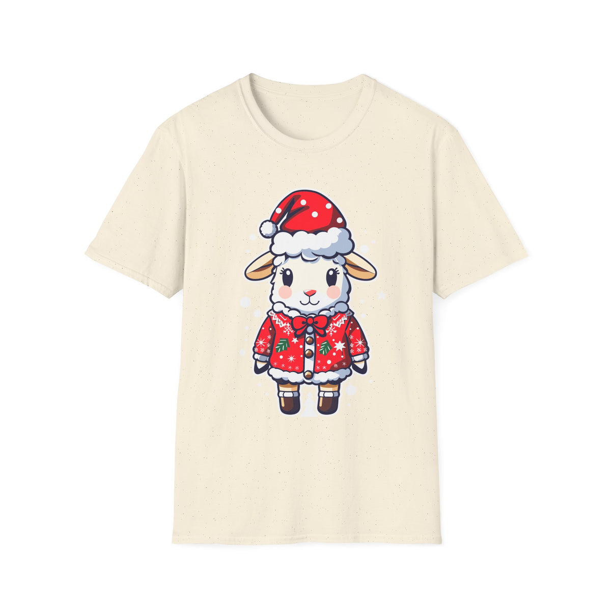 Sheep in Santa Hat T‑Shirt — Cute Christmas Lamb Holiday Tee