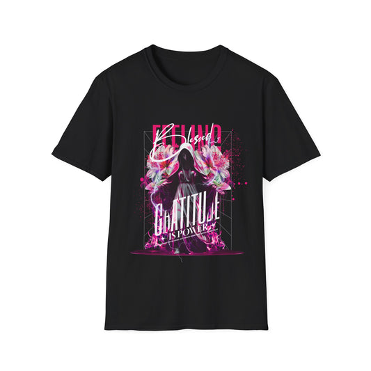 Feeling Beautiful Is Powerful T-Shirt — Floral Hooded Silhouette Tee