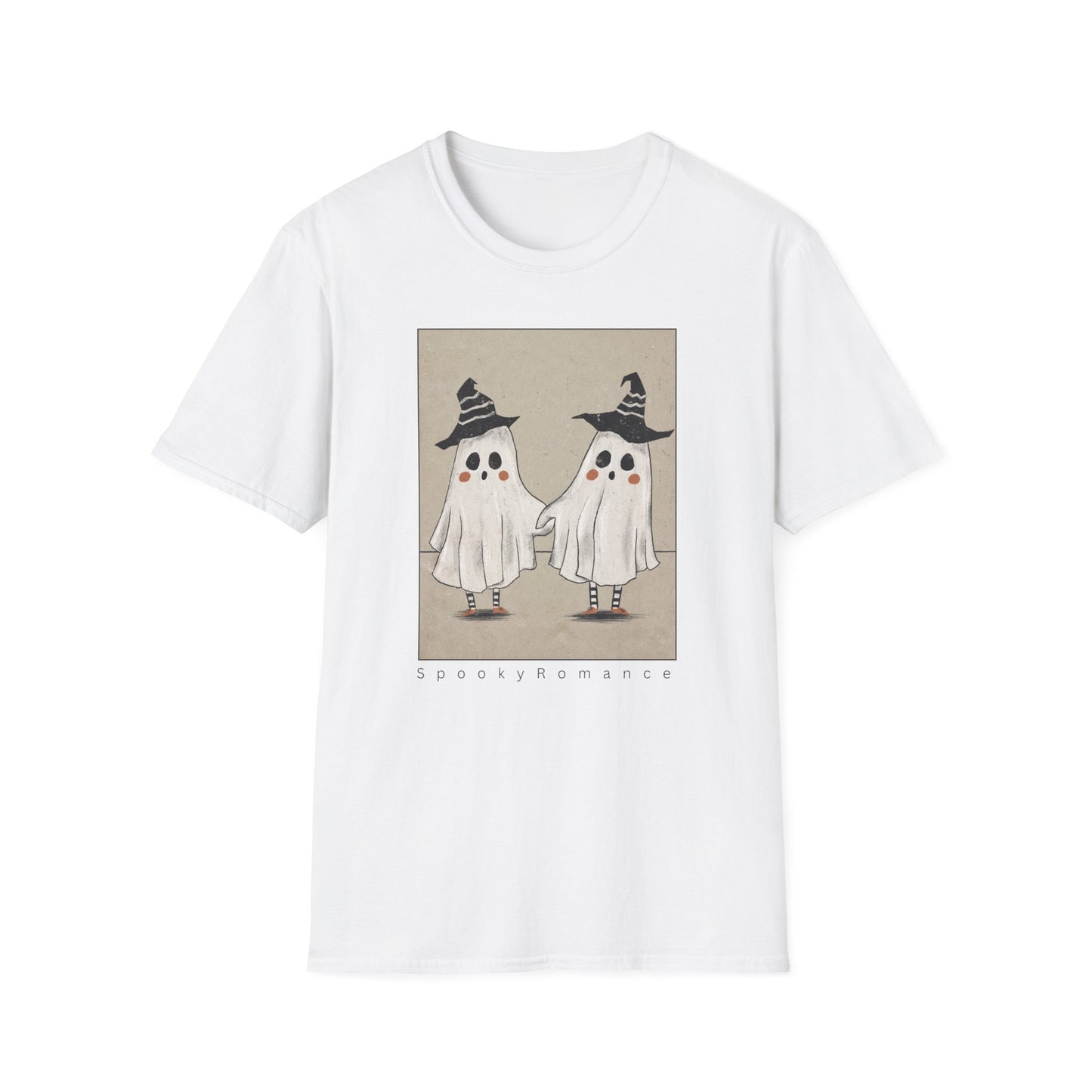 Spooky Romance Ghosts Together Unisex T-Shirt,