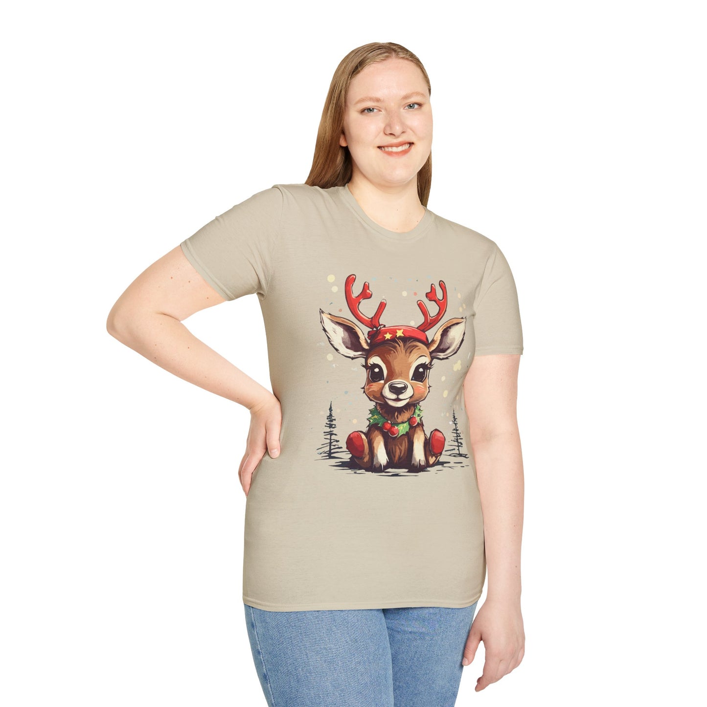 Cute Christmas Deer Holiday Cheer Tee