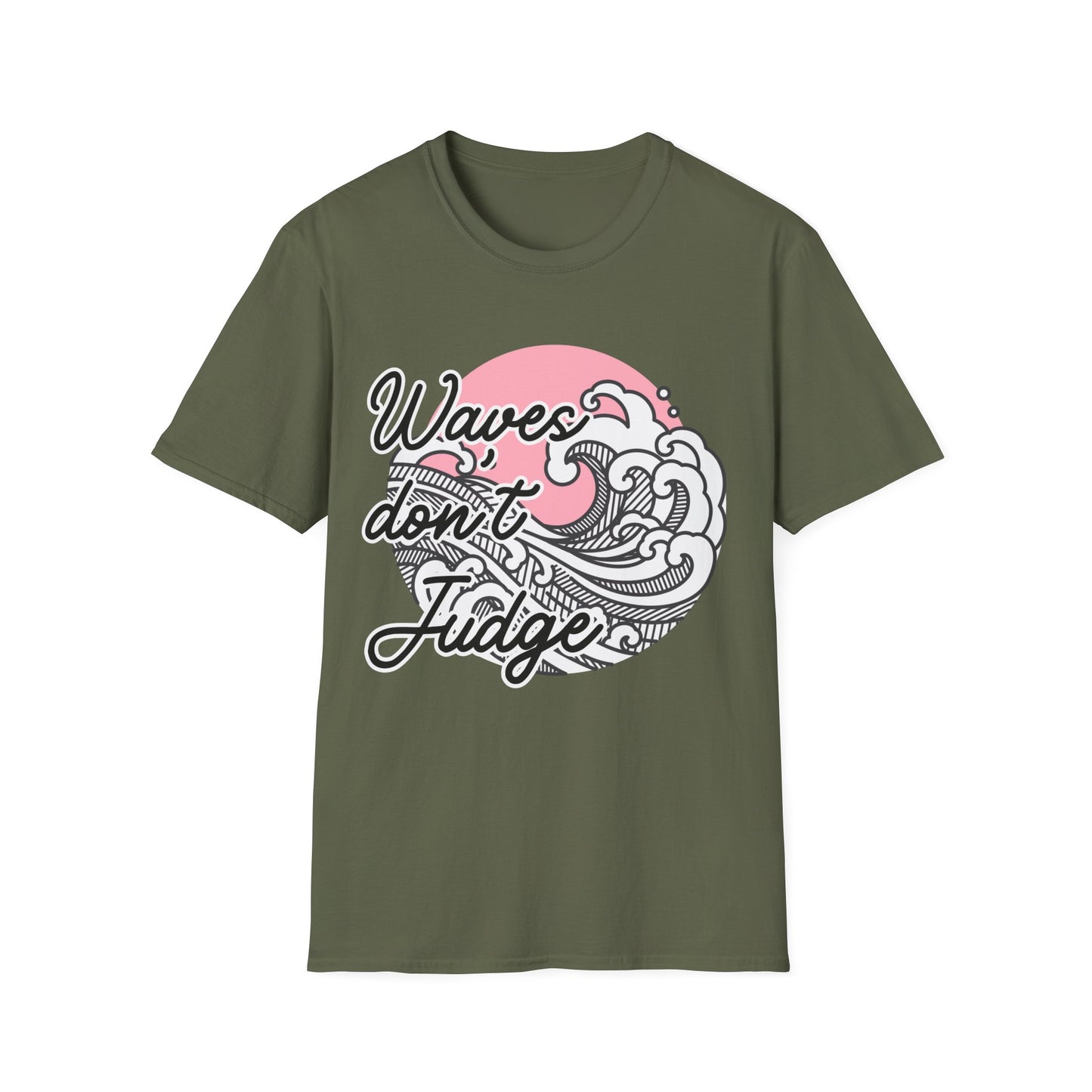 Waves Don't Judge Unisex Softstyle T-Shirt - Relaxed Summer Vibe Tee