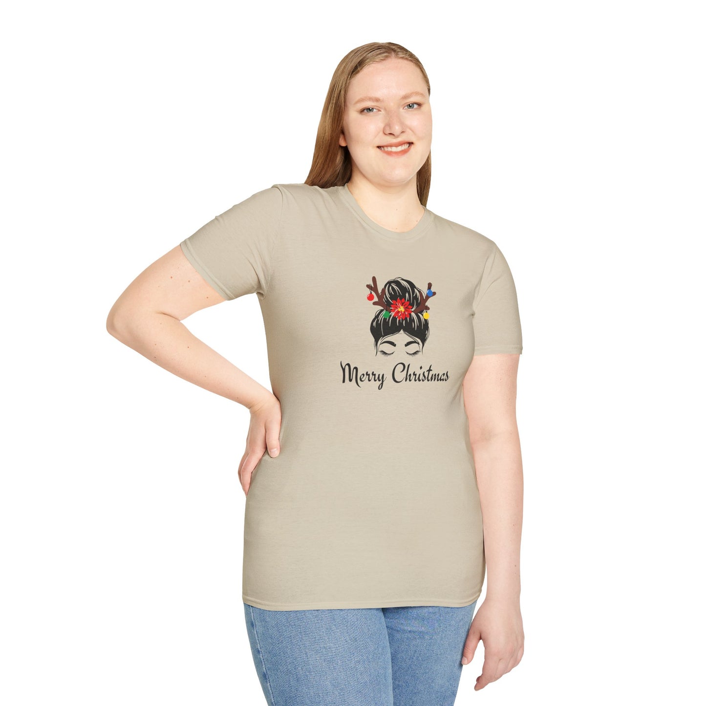 Merry Christmas Enchanted Woman Graphic Tee