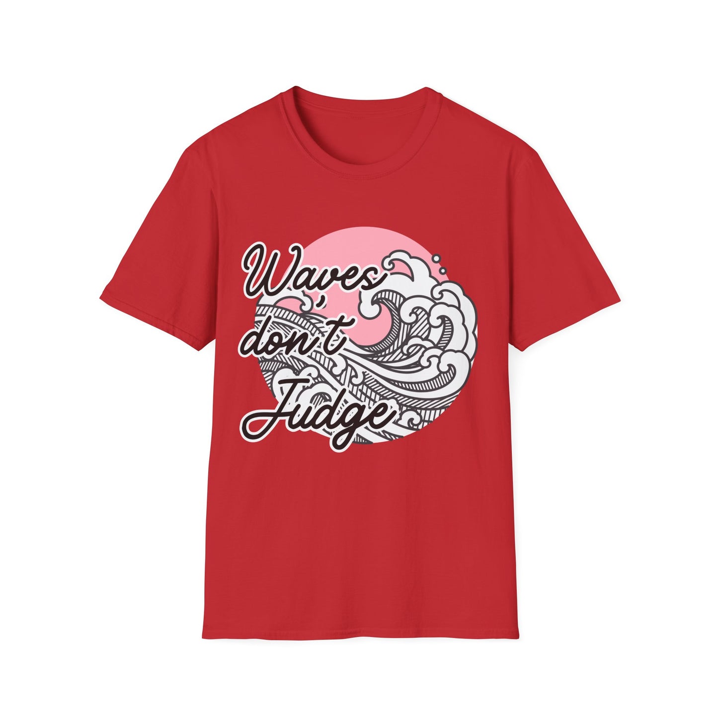 Waves Don't Judge Unisex Softstyle T-Shirt - Relaxed Summer Vibe Tee