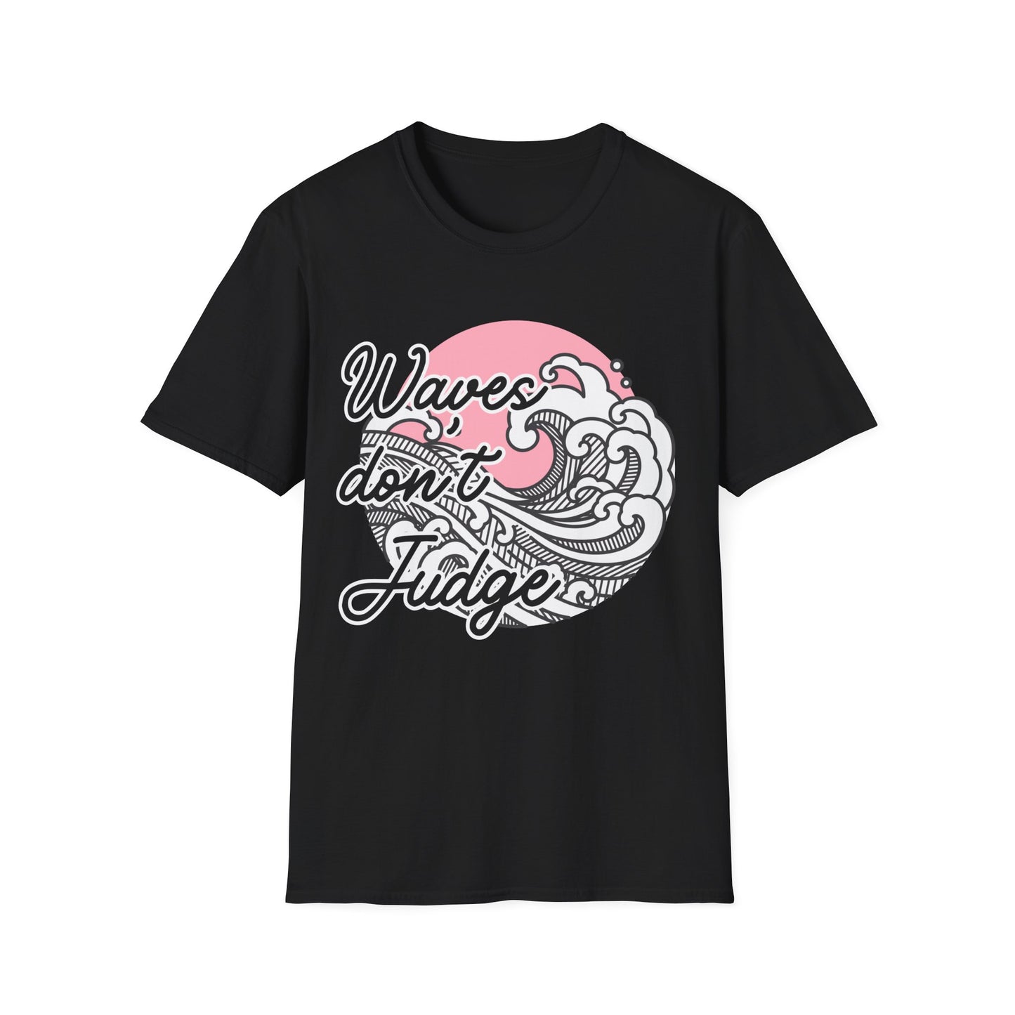Waves Don't Judge Unisex Softstyle T-Shirt - Relaxed Summer Vibe Tee