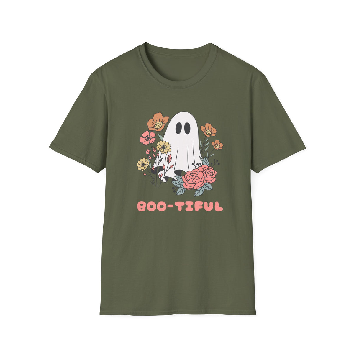 Boo-teful Ghost Floral T-Shirt