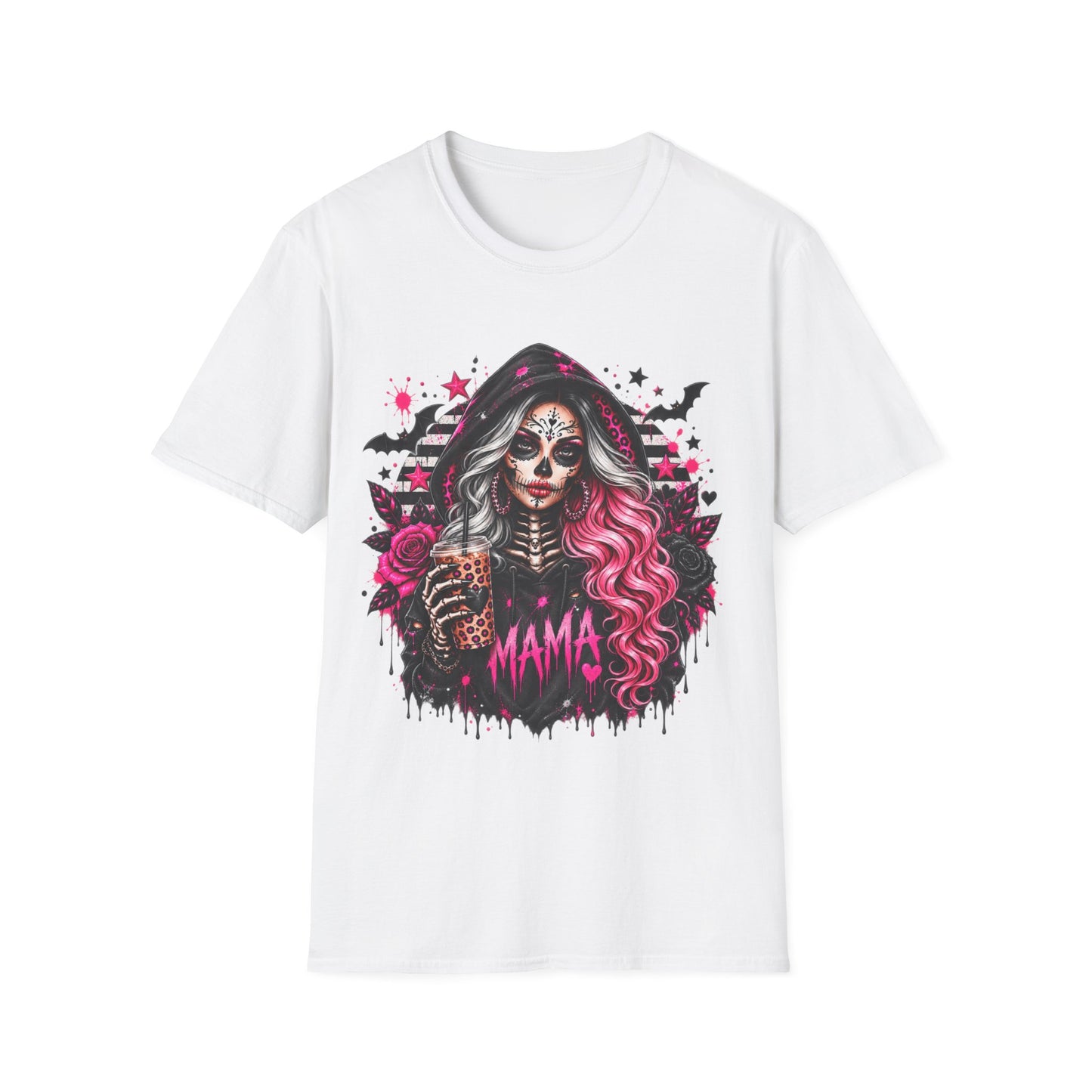 Dia de los Muertos Skull Girl T-Shirt — 'MAMA' Gothic Sugar Skull Tee