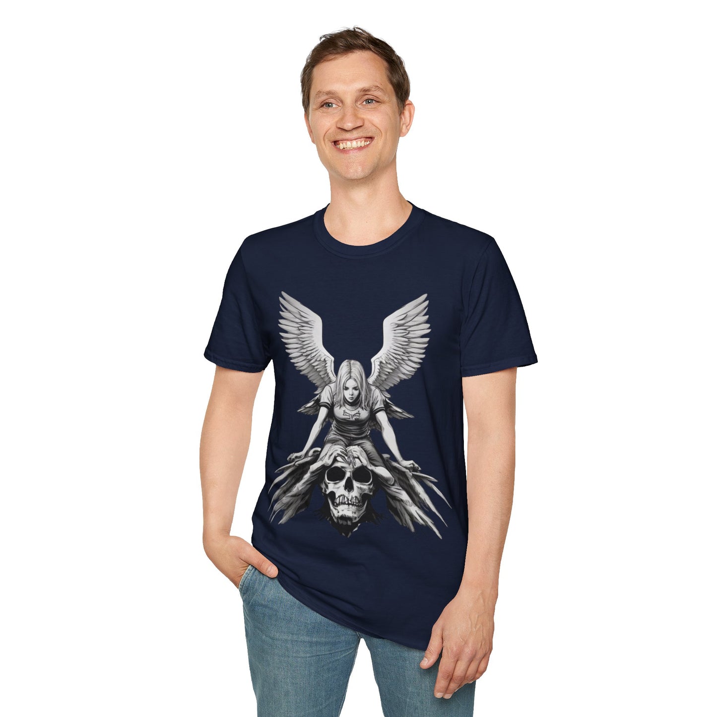 Angel & Demon Skull Graphic Unisex Tee