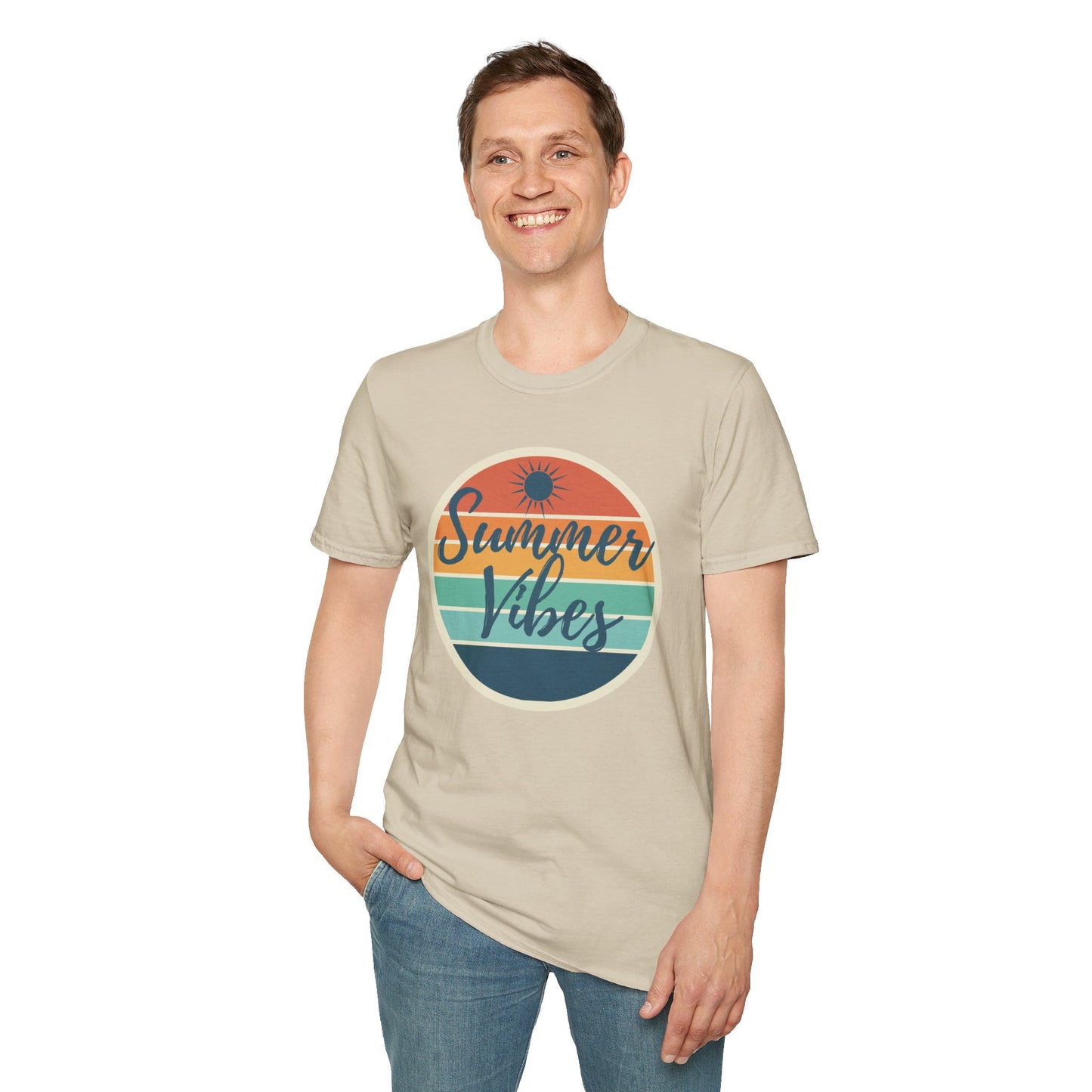 Summer Vibes Sunset Graphic Unisex Tee