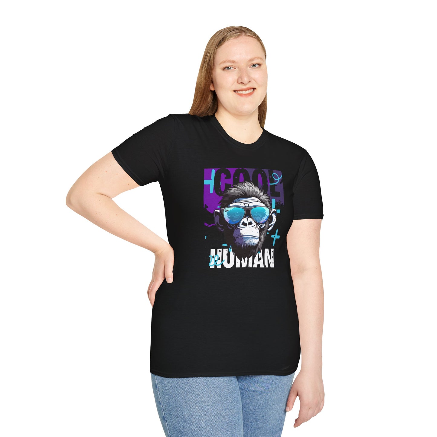 Cool Human Sassy Chimp in Shades Graphic Unisex T-Shirt