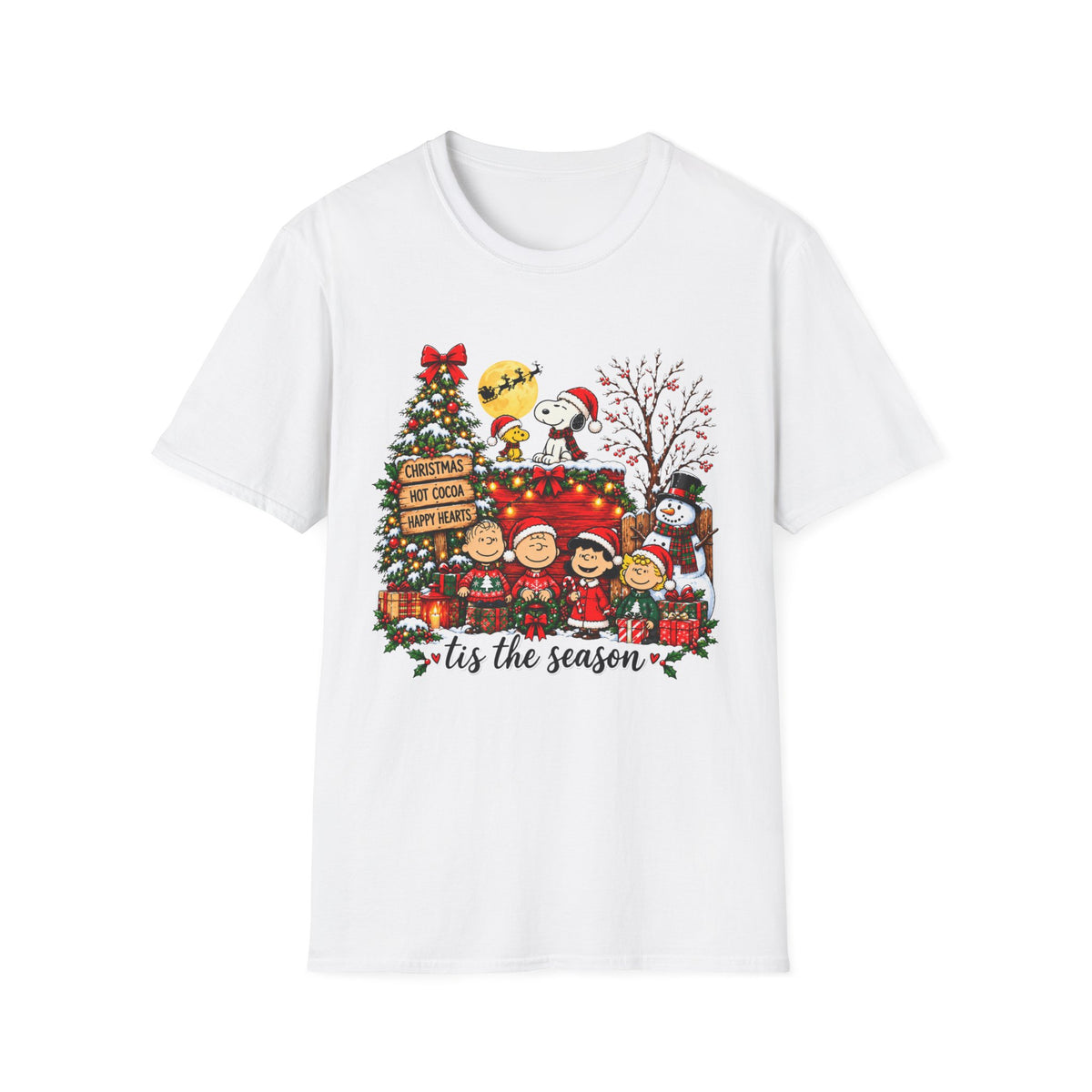 ’Tis the Season Christmas T-Shirt with Festive Holiday Characters