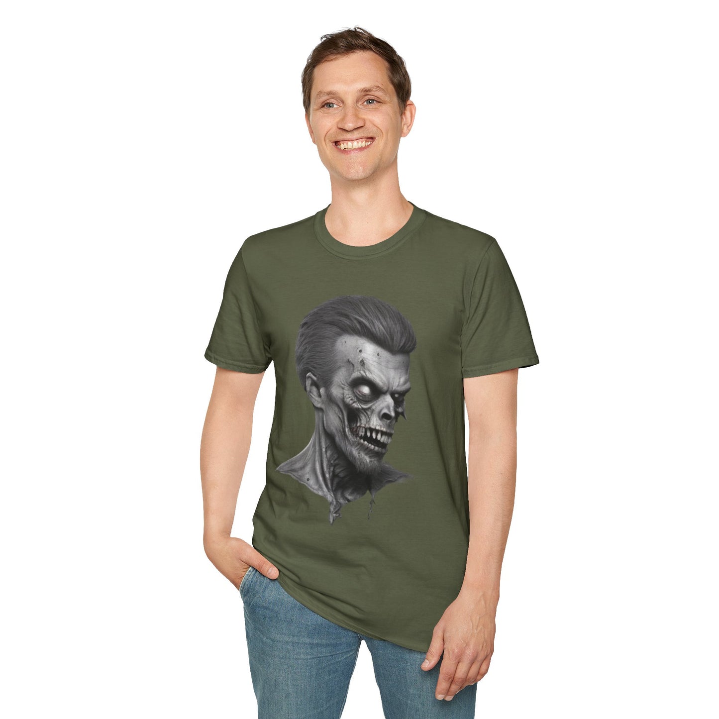 Creepy Undead Zombie Graphic Unisex Tee