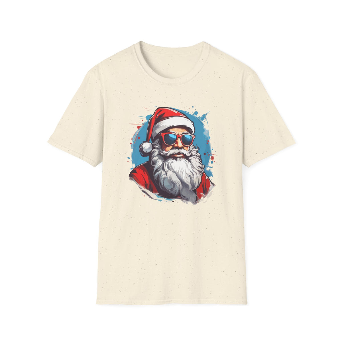 Cool Sunglasses Santa T-Shirt — Retro Hipster Christmas Tee