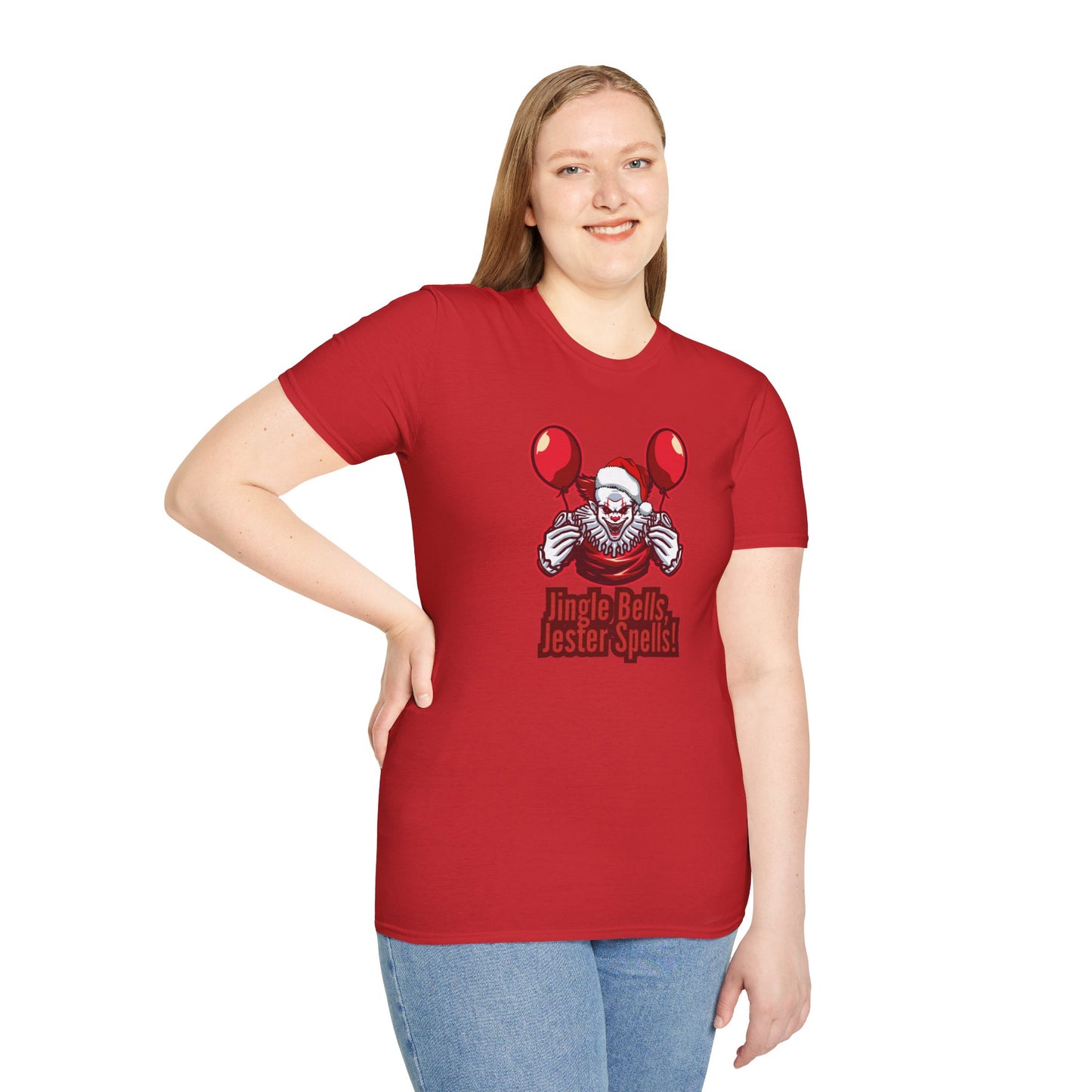 Evil Clown Christmas Jingle Bells, Jester Spells  Unisex Shirt