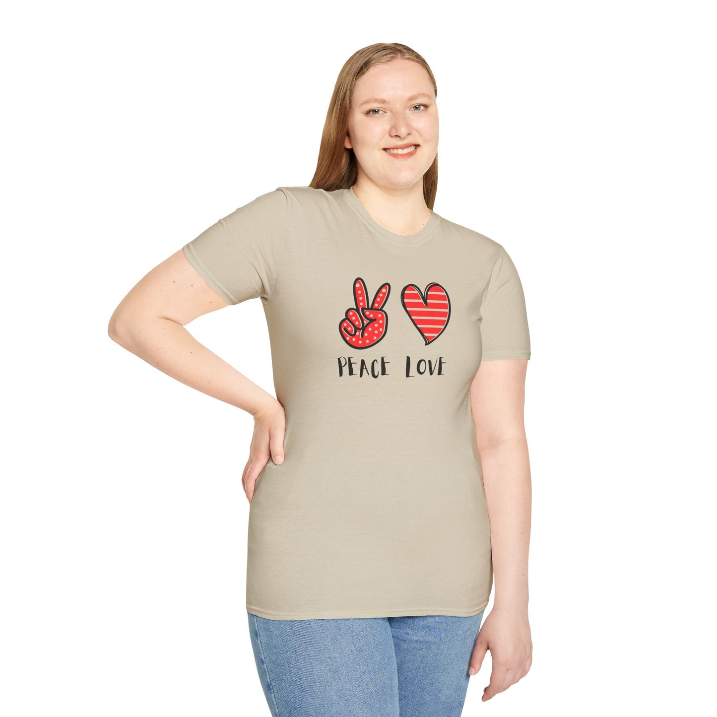 Peace and Love Graphic Unisex T-Shirt