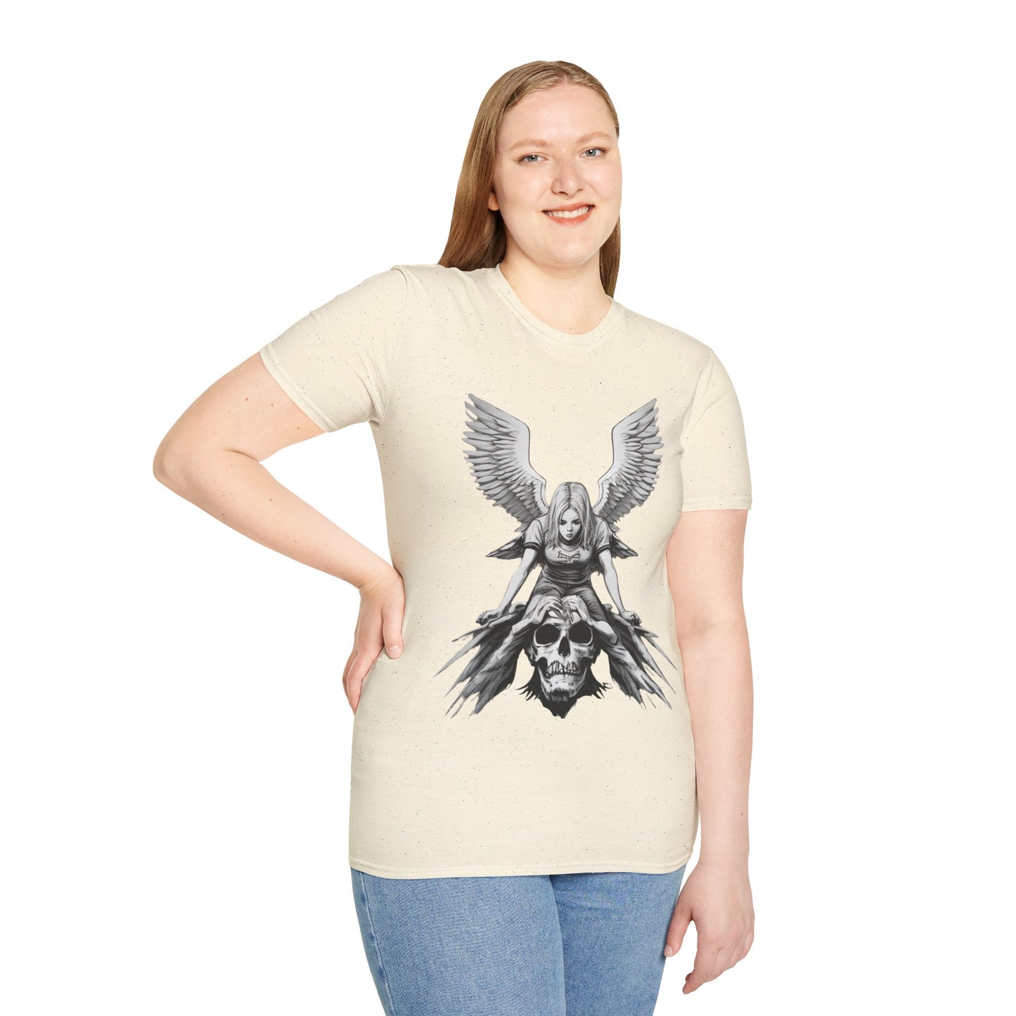 Angel & Demon Skull Graphic Unisex Tee