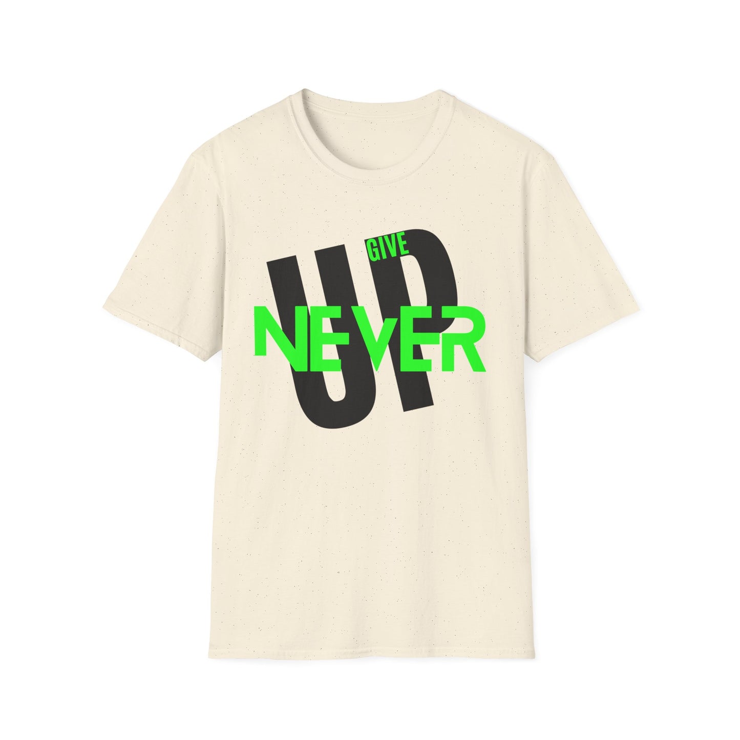 Motivational Unisex Softstyle T-Shirt - 'Never Give Up' Inspiration