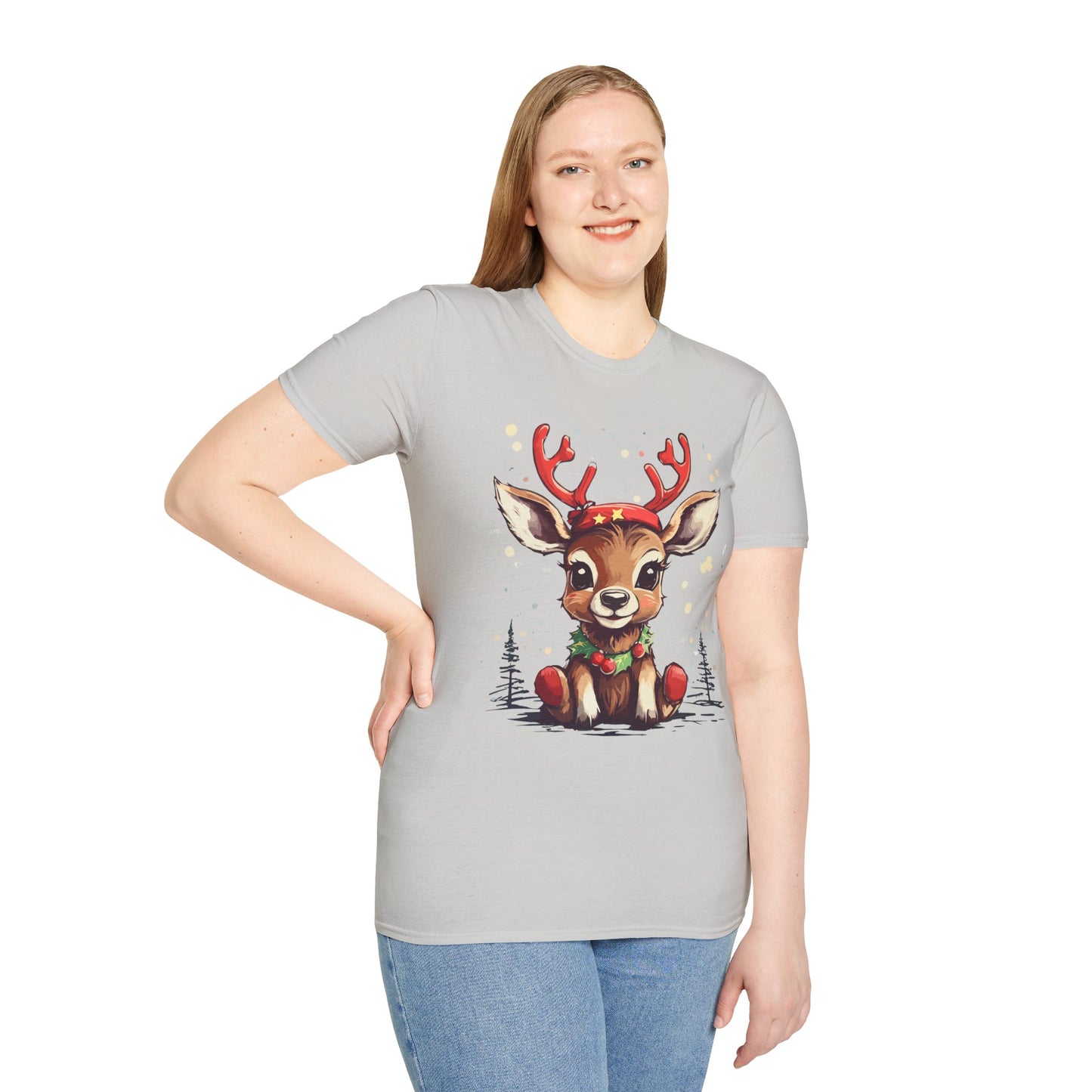 Cute Christmas Deer Holiday Cheer Tee