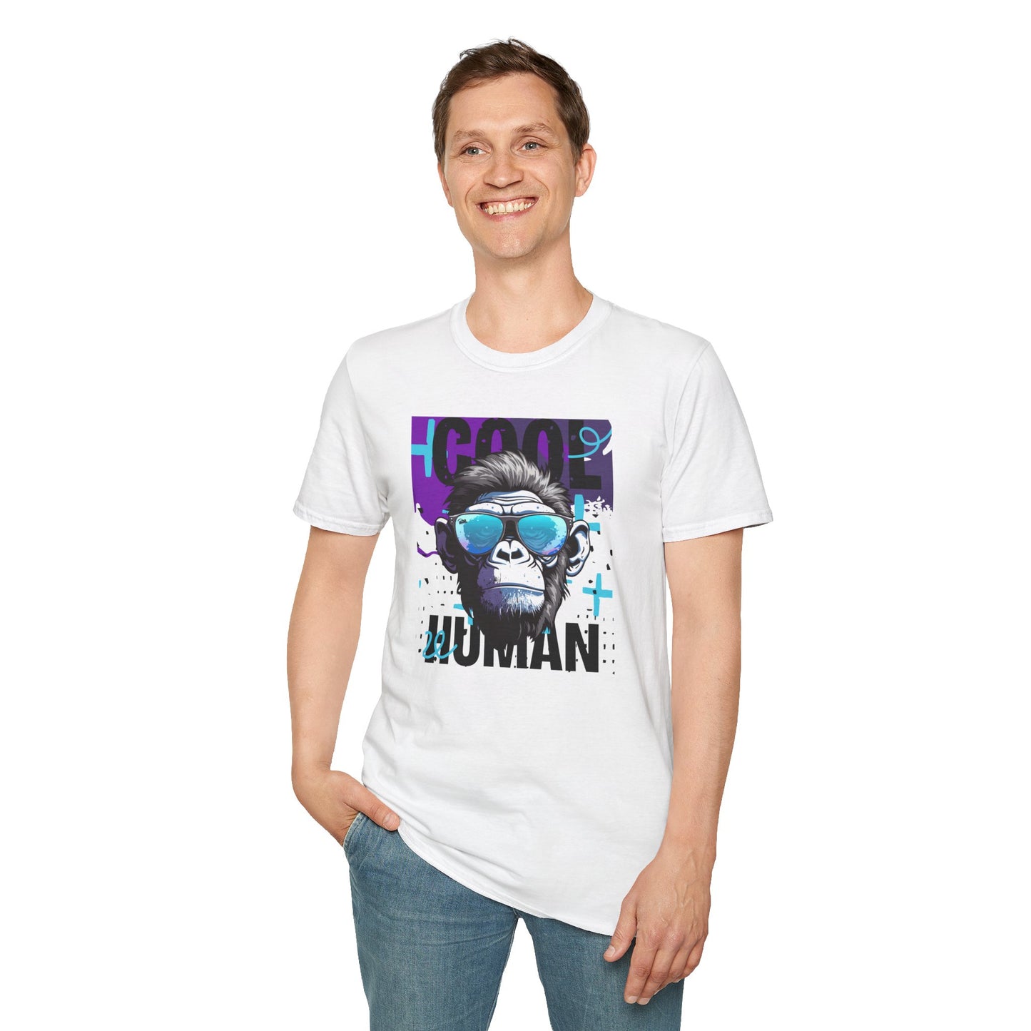 Cool Human Sassy Chimp in Shades Graphic Unisex T-Shirt