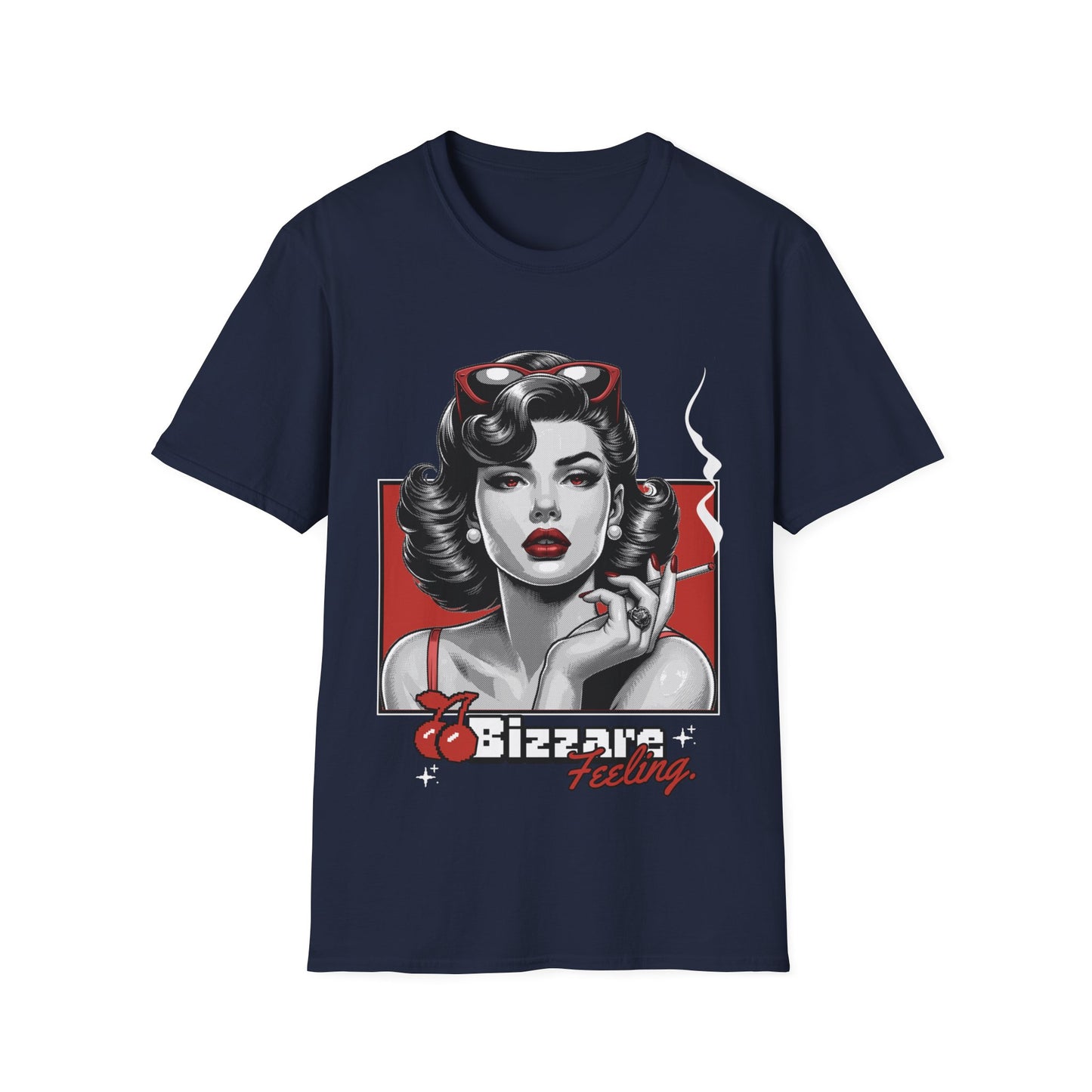 Retro Pin-Up Tee — "Bizarre Feeling" Graphic T-Shirt