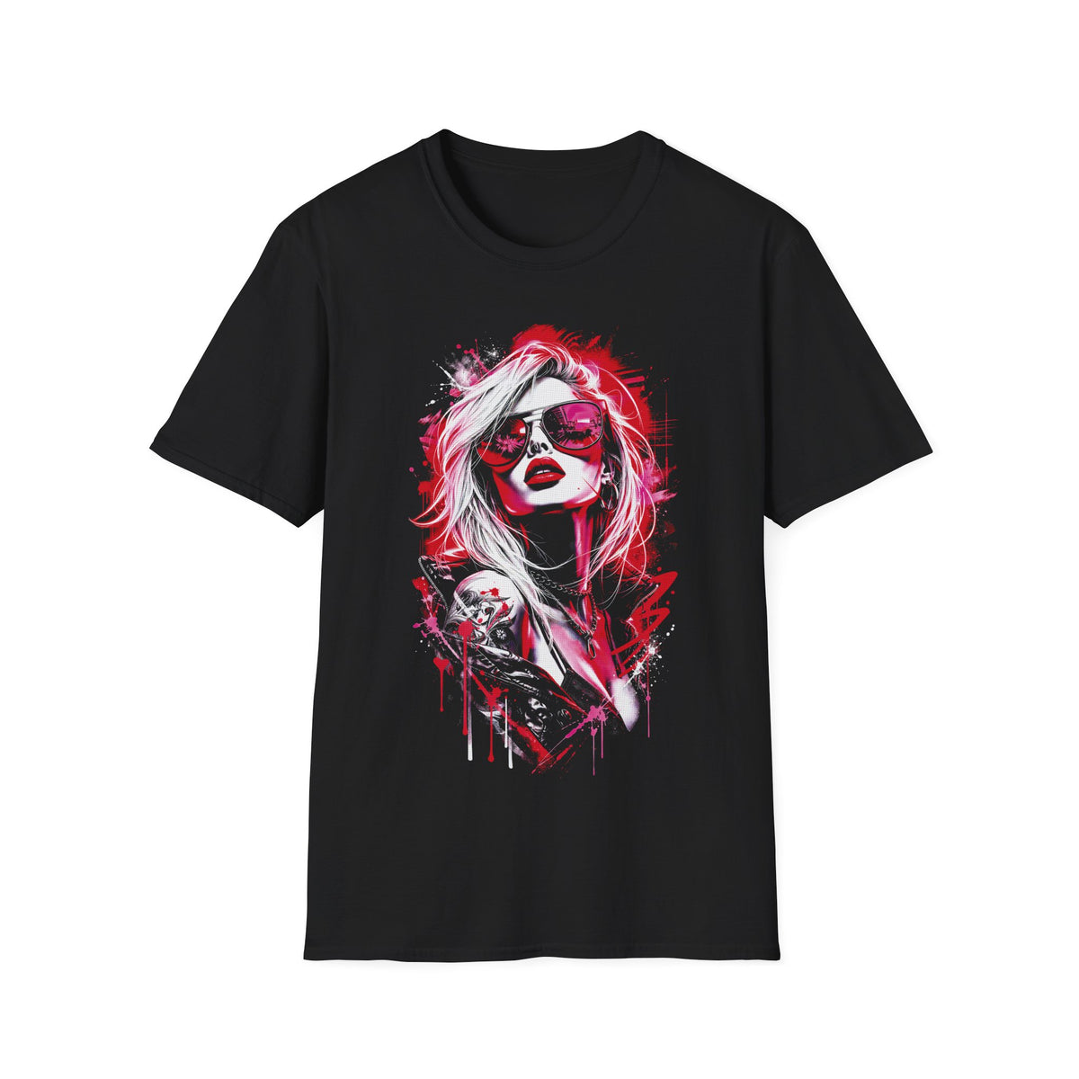 Gothic Red & White Portrait T-Shirt