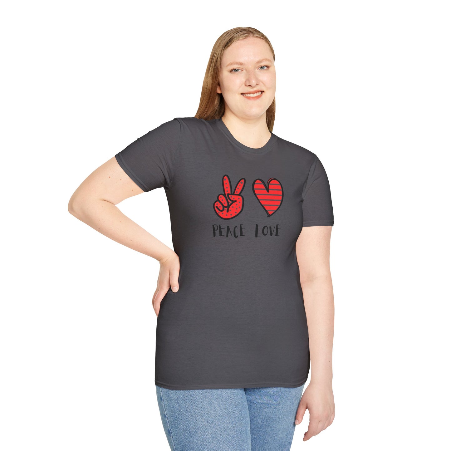 Peace and Love Graphic Unisex T-Shirt