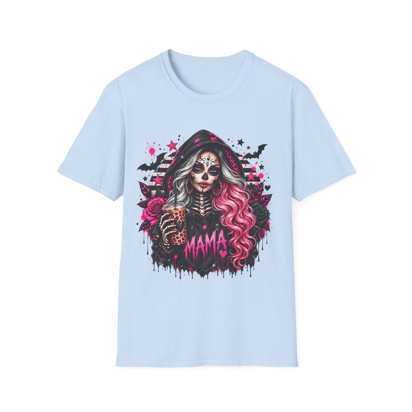 Dia de los Muertos Skull Girl T-Shirt — 'MAMA' Gothic Sugar Skull Tee