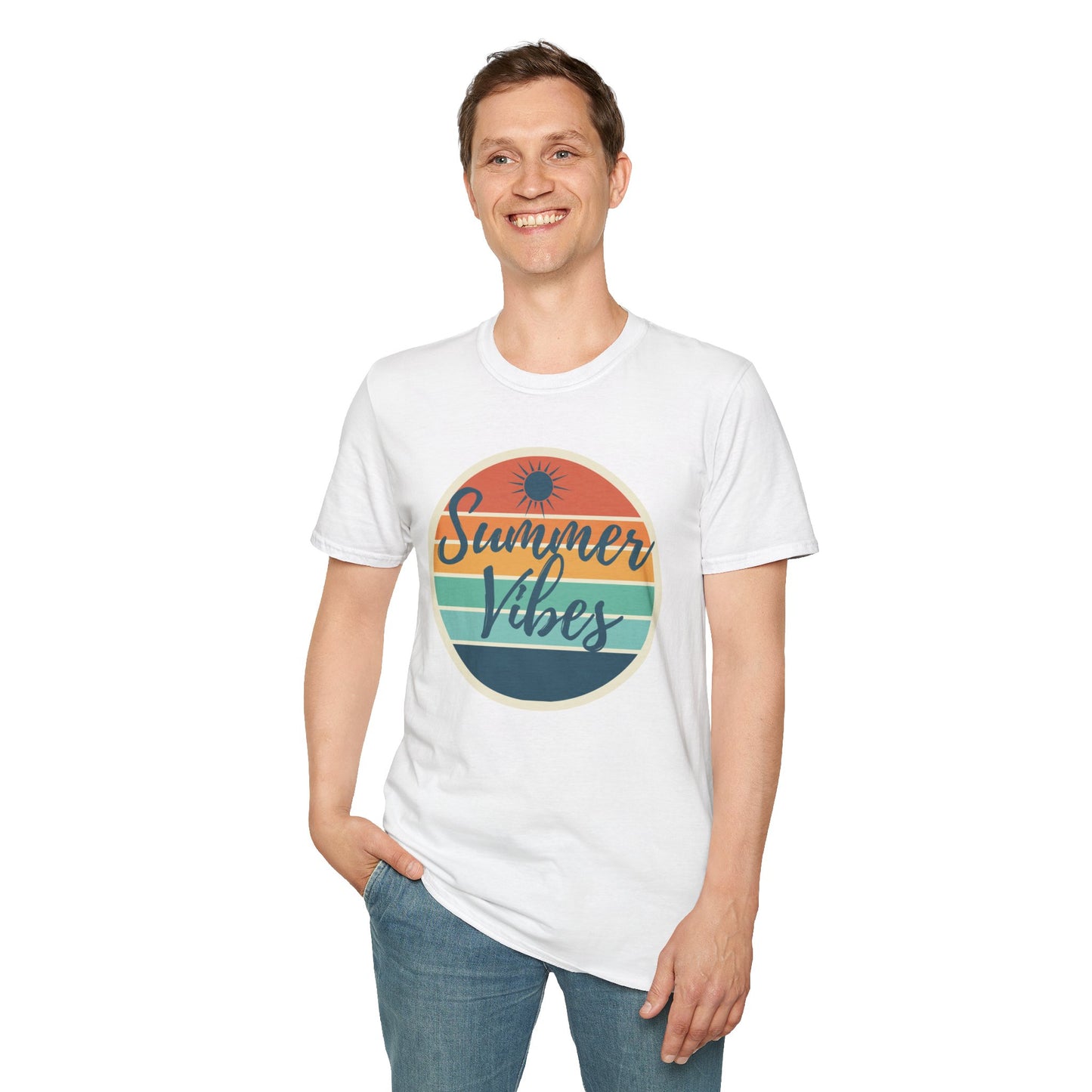 Summer Vibes Sunset Graphic Unisex Tee