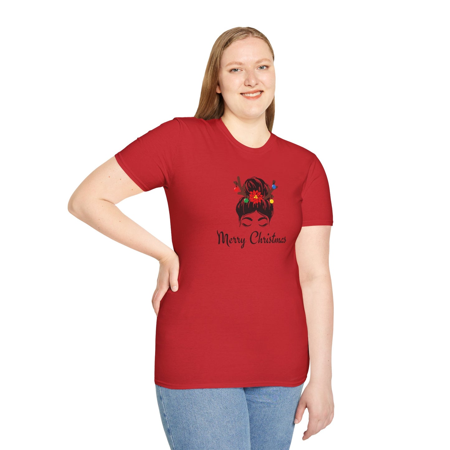 Merry Christmas Enchanted Woman Graphic Tee