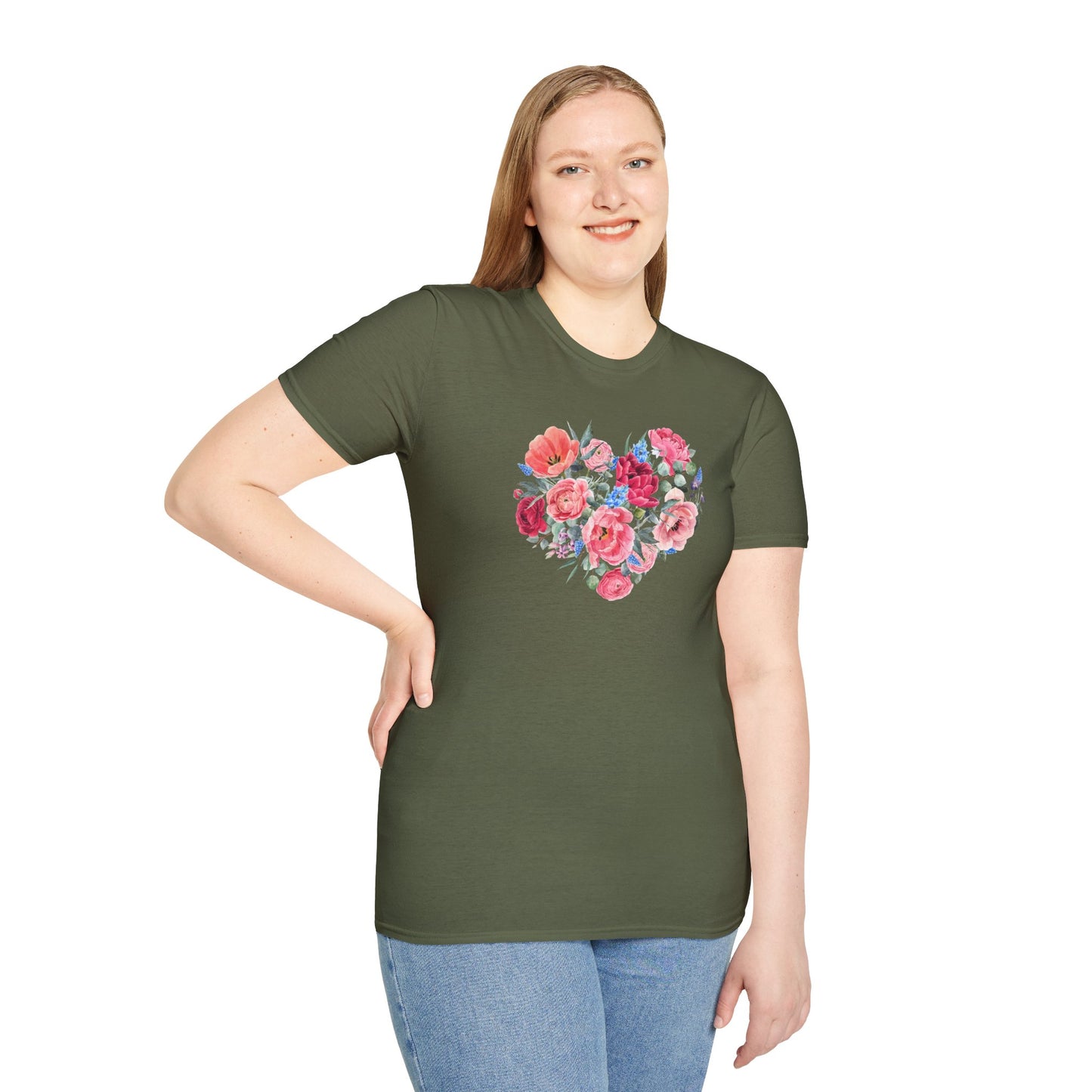 Floral Heart Nature's Love Graphic T-Shirt