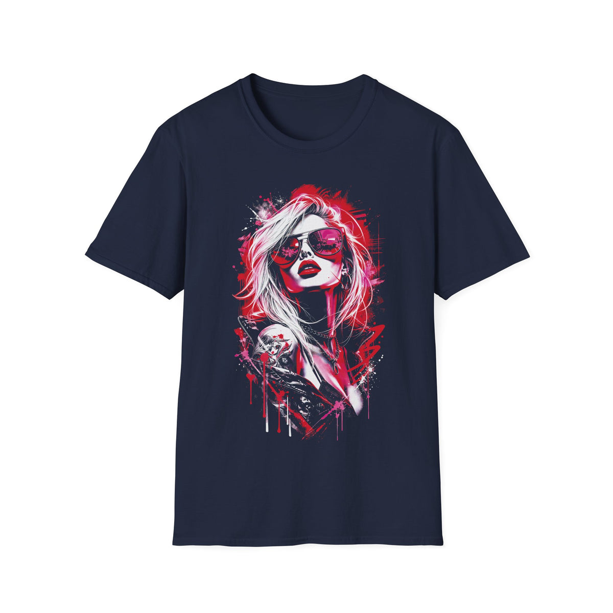 Gothic Red & White Portrait T-Shirt