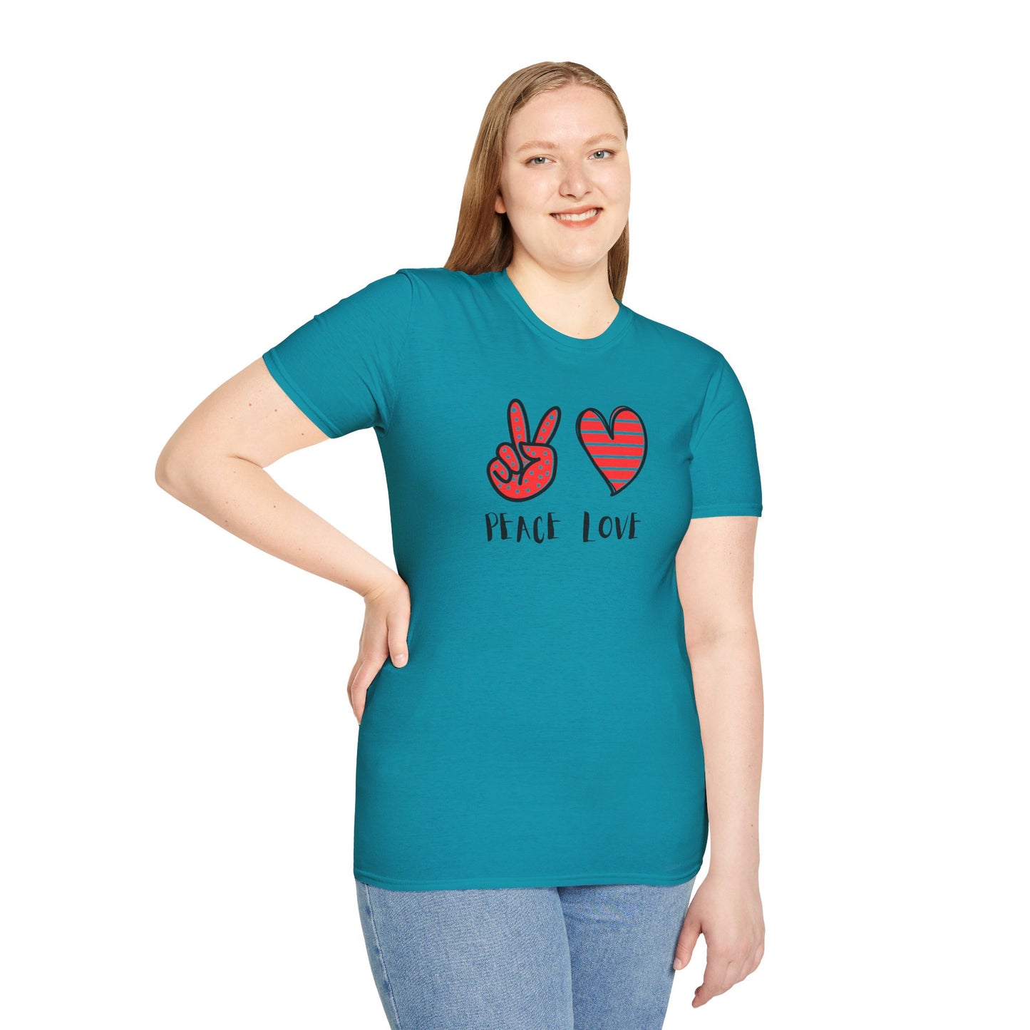 Peace and Love Graphic Unisex T-Shirt