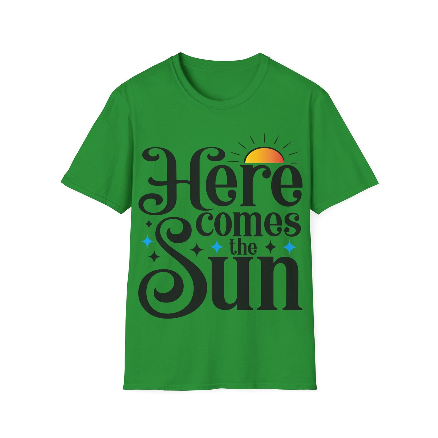 Here Comes the Sun T-Shirt — Retro Sunrise Graphic Tee