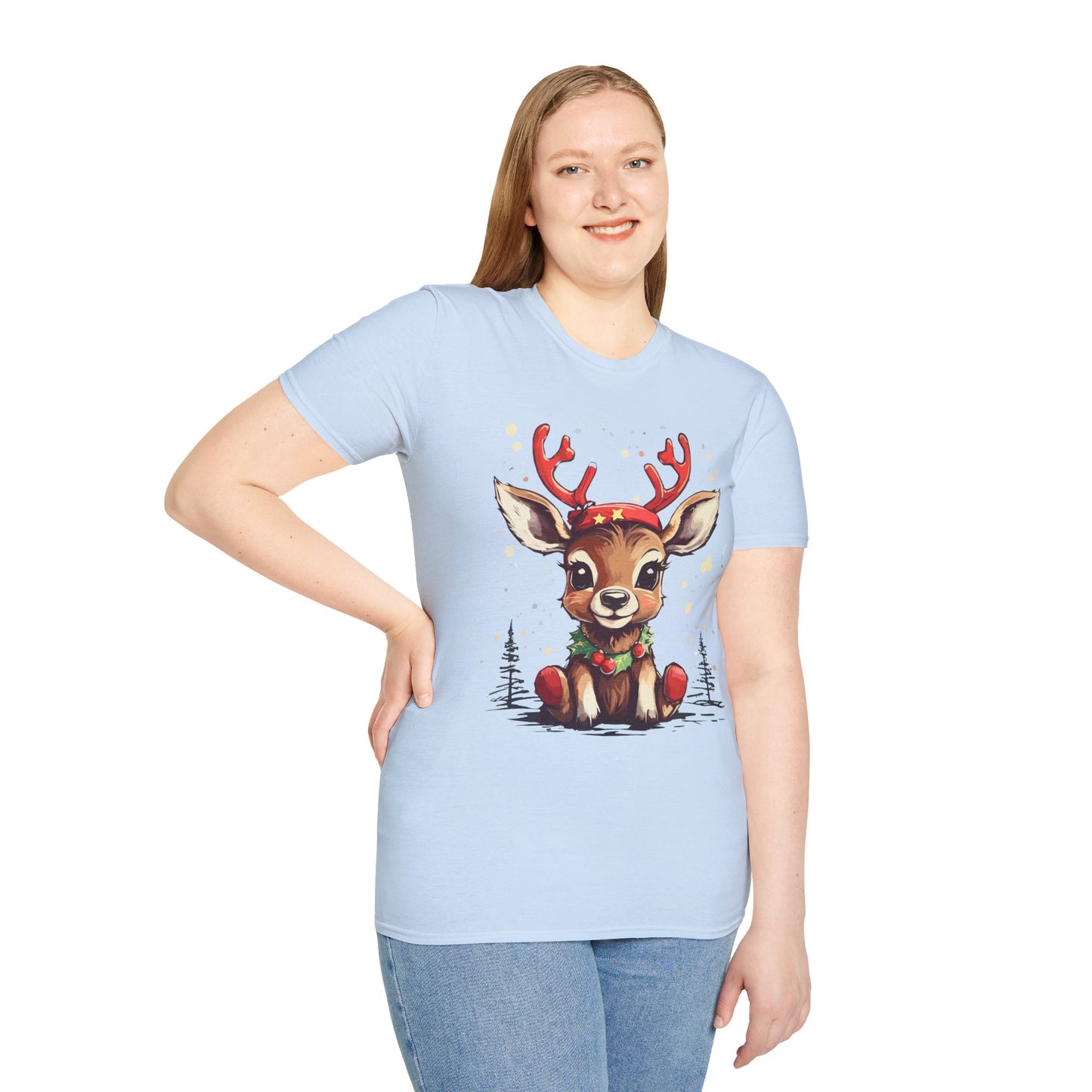 Cute Christmas Deer Holiday Cheer Tee