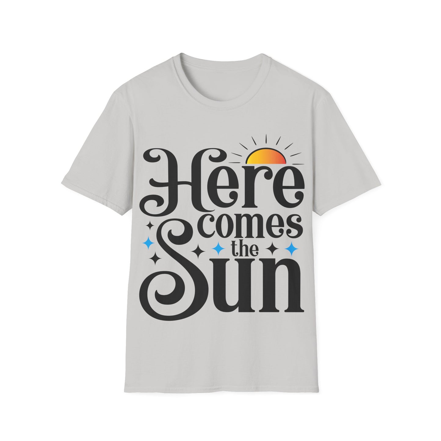 Here Comes the Sun T-Shirt — Retro Sunrise Graphic Tee