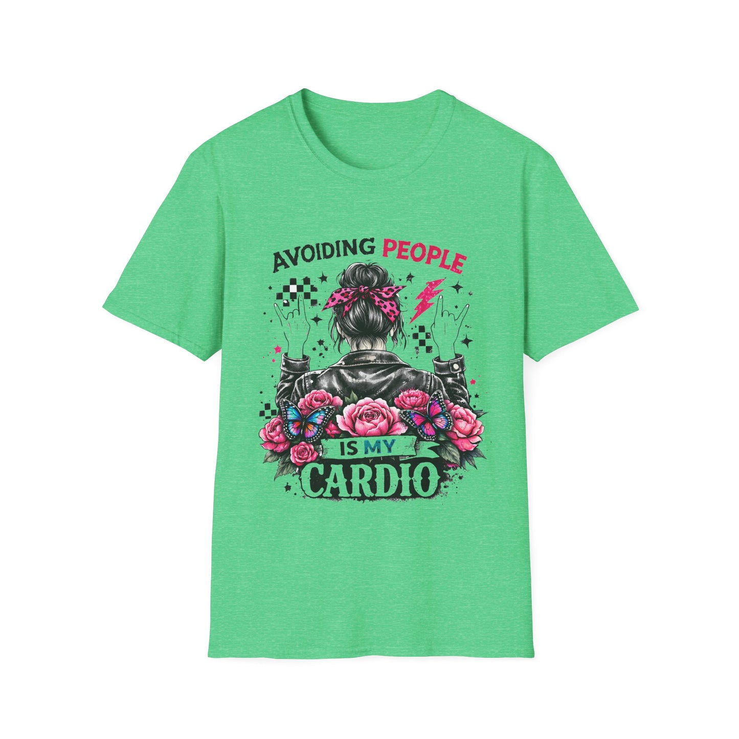 Avoiding People Is My Cardio T-Shirt – Funny Introvert Graphic Tee