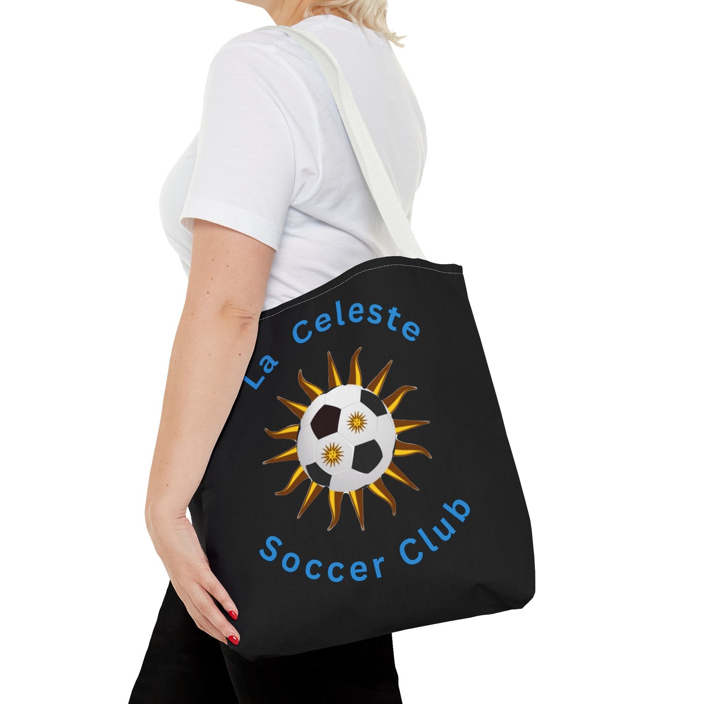La Celeste S.C. Black Tote Bag | Más que un club una Familia!