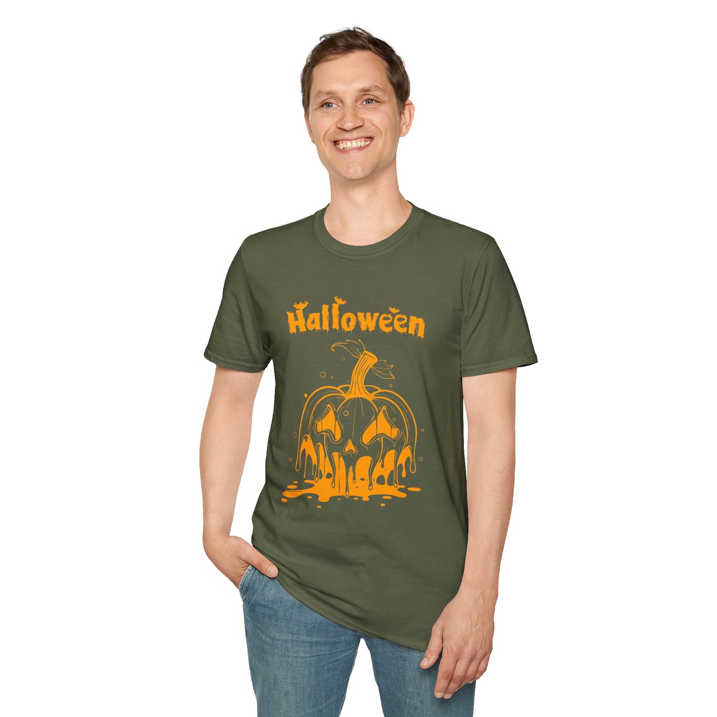 Halloween Dripping Pumpkin Unisex T-Shirt