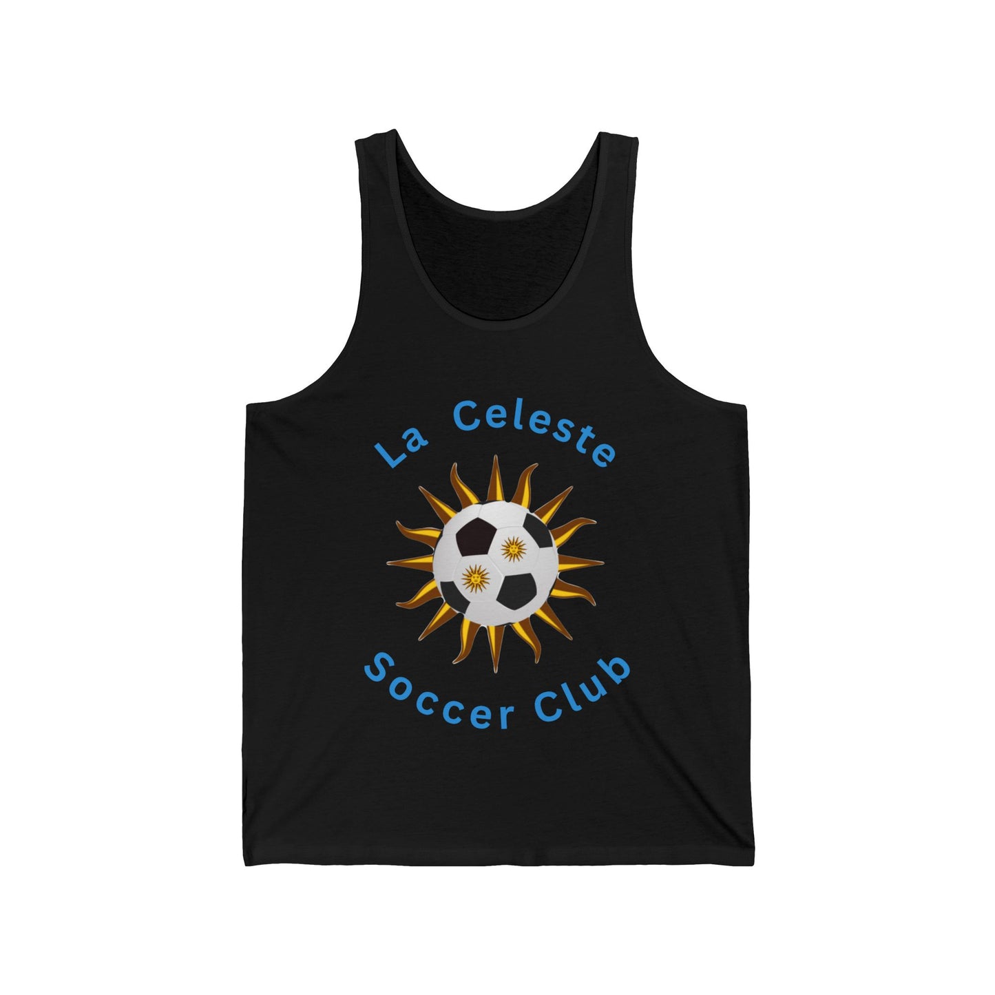 La Celeste Soccer Club Unisex Jersey Tank - Athletic Apparel, Sports Fan Gear, Summer Essential Shirt, Soccer Gift, Team Spirit Wear
