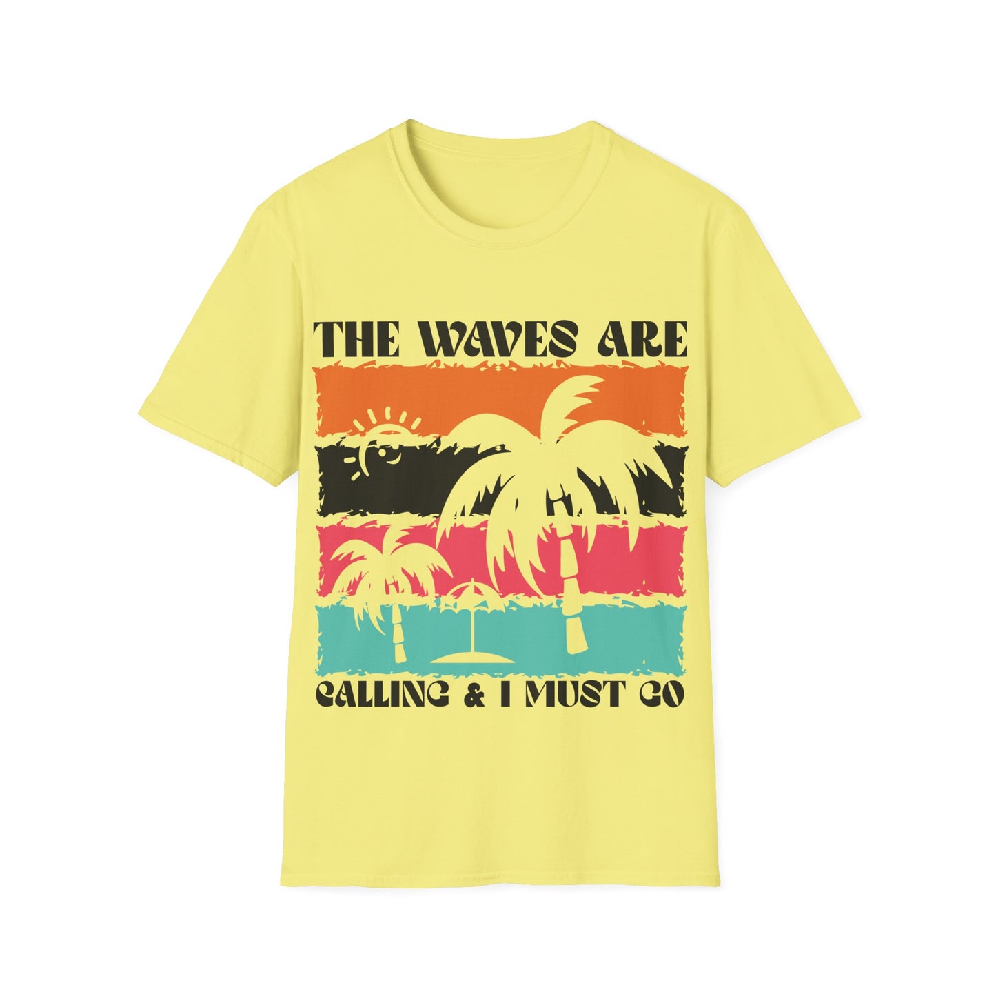 The Waves Are Calling T-Shirt – Retro Palm Beach Surf Tee