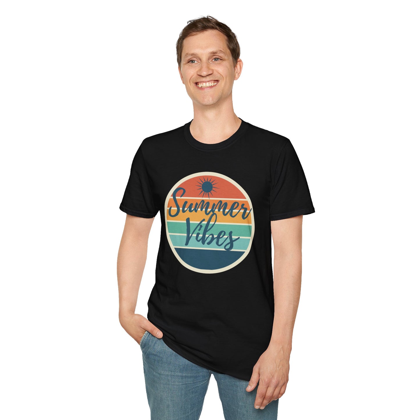 Summer Vibes Sunset Graphic Unisex Tee