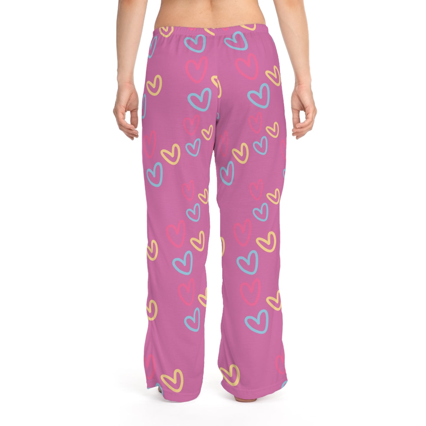 Hearts Love Print Pajama Pants