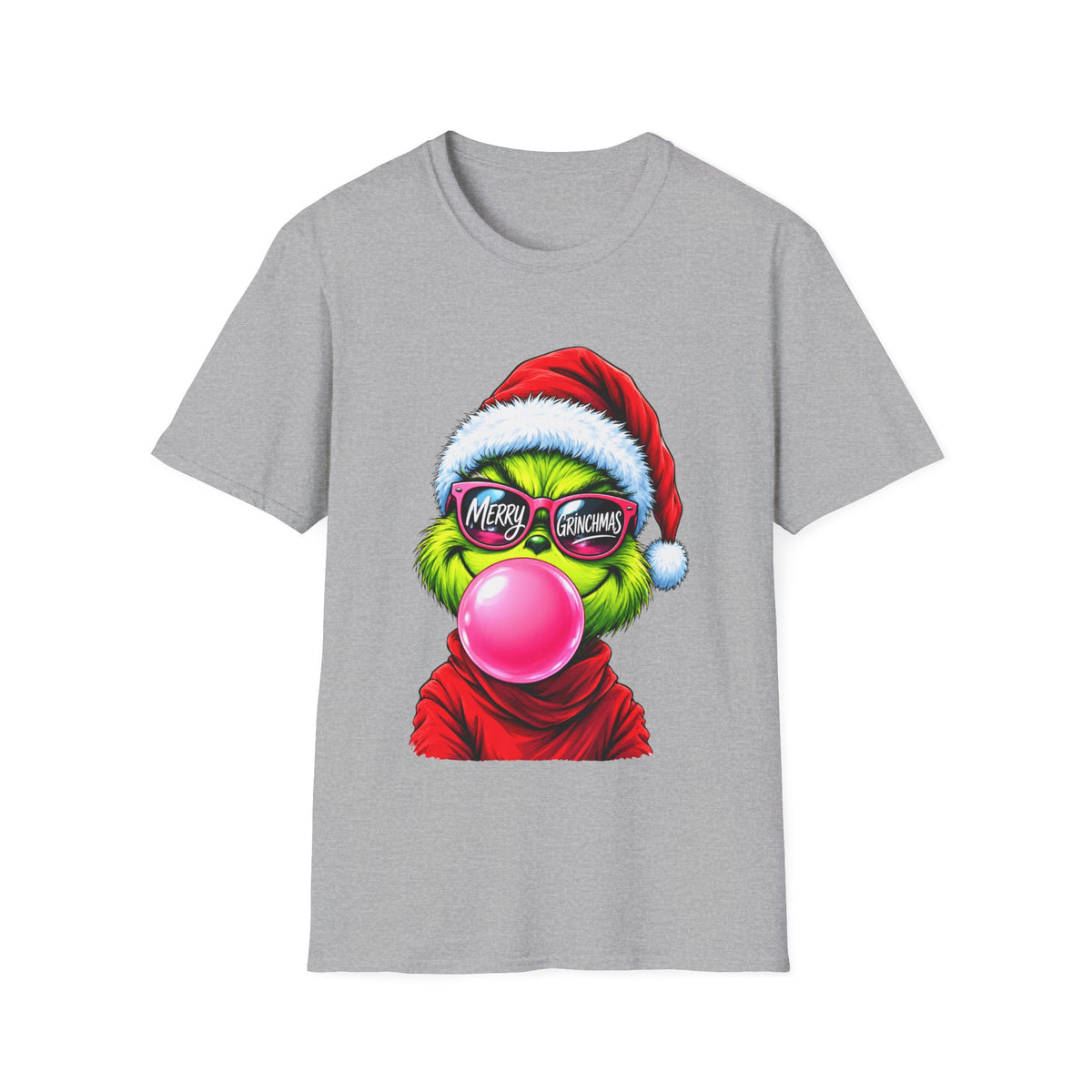 Merry Christmas Grinch Bubblegum Santa T-Shirt