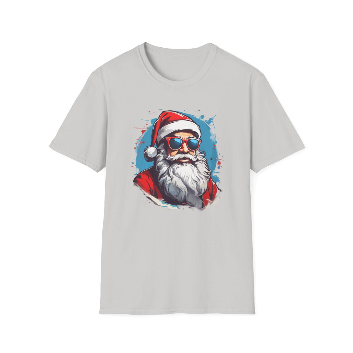 Cool Sunglasses Santa T-Shirt — Retro Hipster Christmas Tee