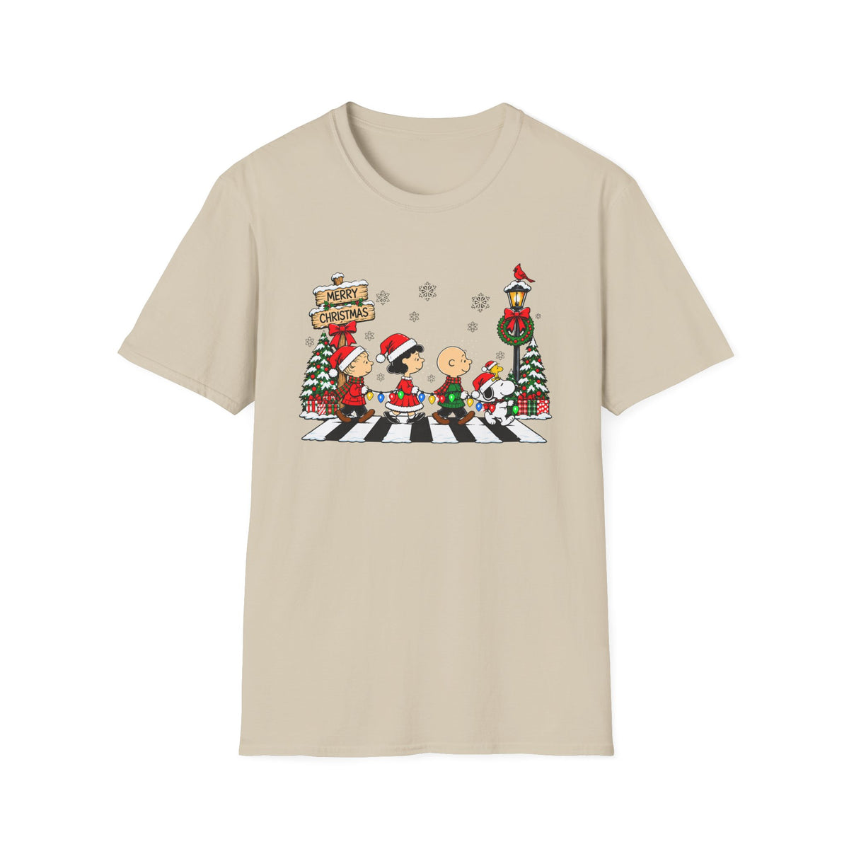 Christmas Beatles Abbey Road Graphic T-Shirt
