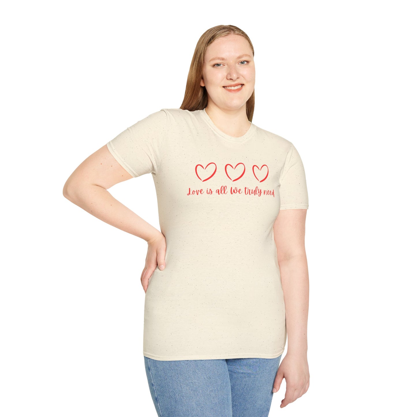 Love is All We Truly Need Heart Graphic Tee