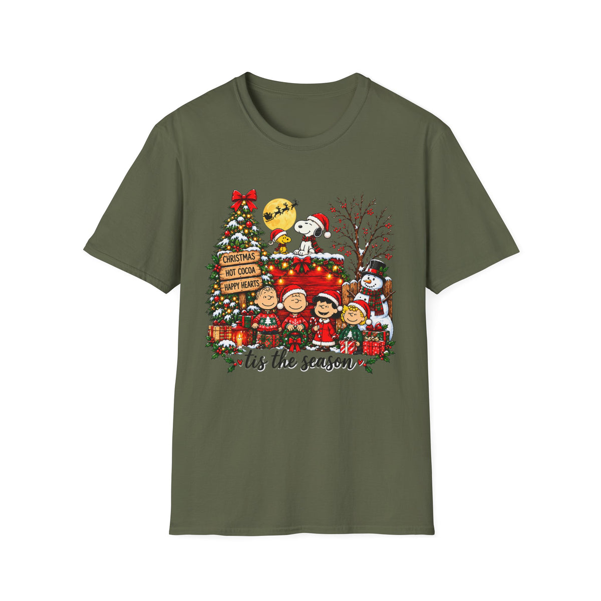’Tis the Season Christmas T-Shirt with Festive Holiday Characters